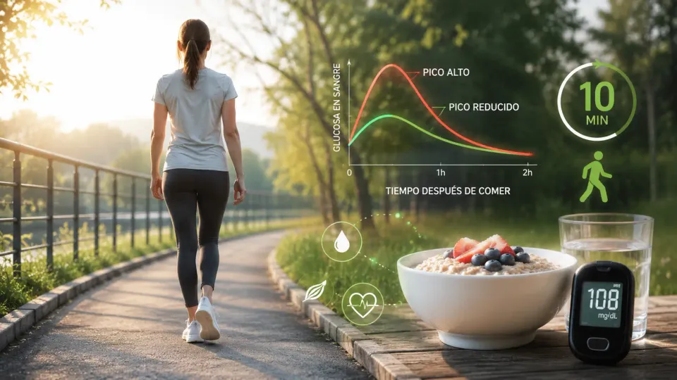 Caminatas Postprandiales de 10 Minutos: Qué Dice la Evidencia Sobre el Control de la Glucosa